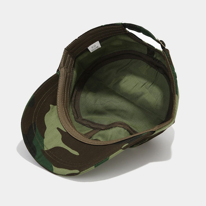 Wholesale hat outdoor sunscreen camouflage flat top military hat mountaineering fishing sun hat sunscreen sun hat