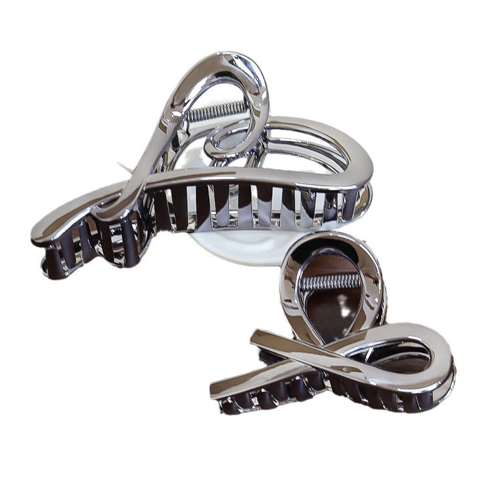 Wholesale Imitation Metal Silver Large Hair Clip with Small Hair Volume Shark Clip Ultra-Light