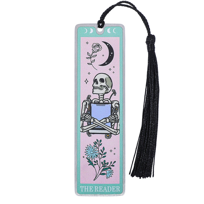 Wholesale Skull Design Cultural and Creative Stainless Steel Reading Bookmark