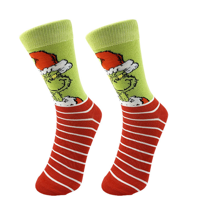 Wholesale Christmas Cotton Cartoon Middle Socks JDC-SK-YiYan076