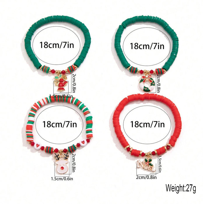 Wholesale Christmas ornaments colorful polymer clay bead set