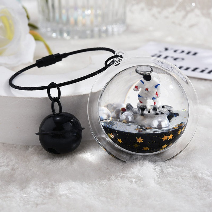 Wholesale Black and gold glitter bottle milk tea cup oil-filled acrylic keychain