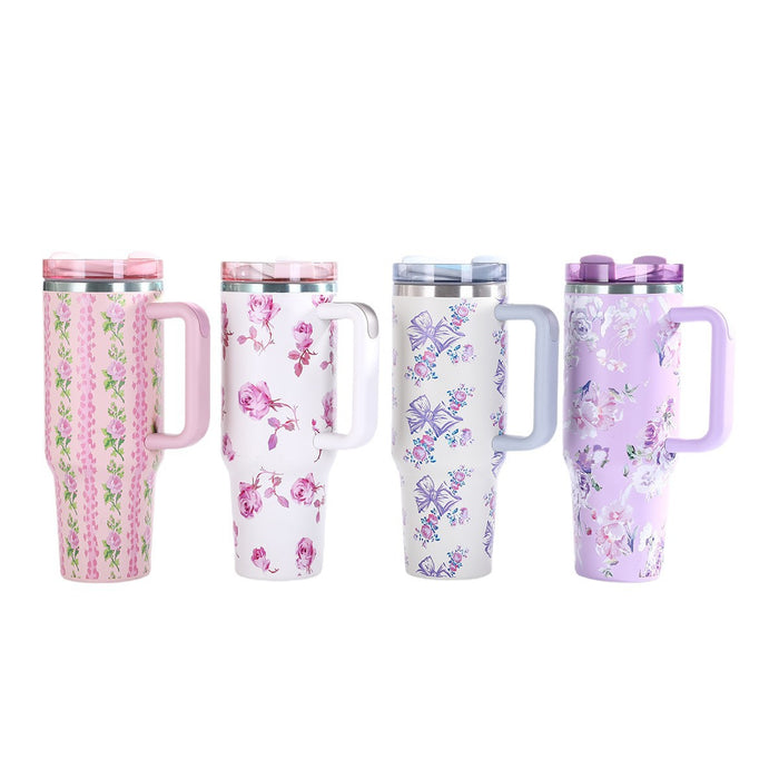 Wholesale Prosperity Series  40oz Car Cup Stainless Steel Insulated Cup Large Capacity Car Ice Cup with Handle