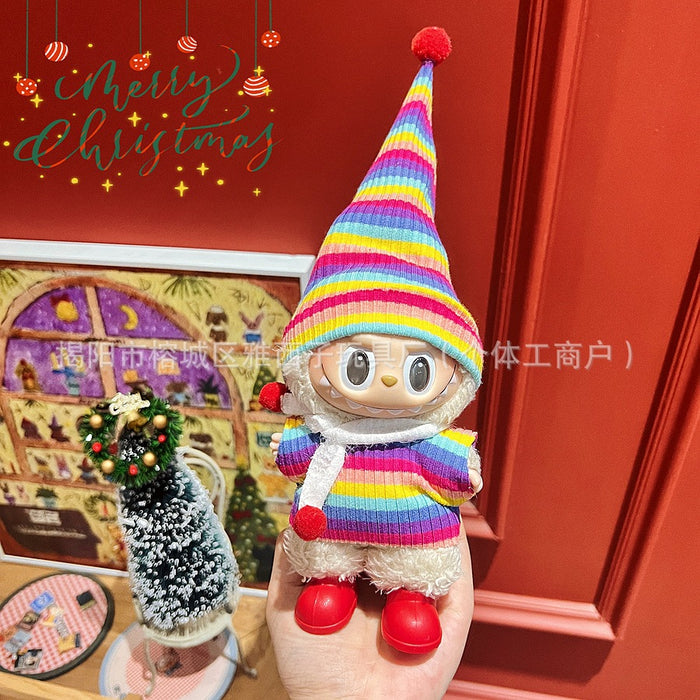 Wholesale Plush doll sweater with pendant and Christmas doll clothes