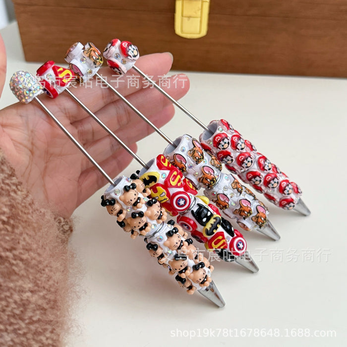 Wholesale Rhinestone DIY Beaded Pen Cartoon Theme for Party Favors and Everyday Use minimum quantity: 2