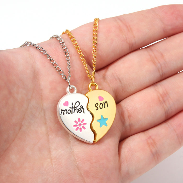 Wholesale Mother's Day Love Splicing Magnetic Pendant Necklace JDC-NE-YouM015