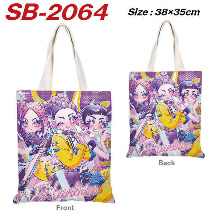 Wholesale Kpop full color printed shopping bag canvas tote bag  shoulder bag