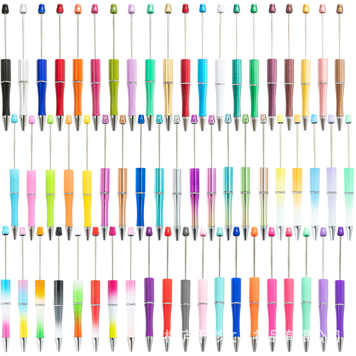 Wholesale Six-pack Plastic Beaded Ballpoint Pen JDC-PN-GanCai006