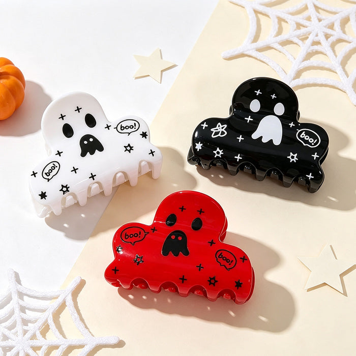 Wholesale  Cartoon Ghost Acrylic Hair Claw Clip Trendy Party Hair Accessory Cute Gift For Girls