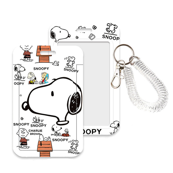 Wholesale Cute cartoon printed lanyard card holder and keychains.