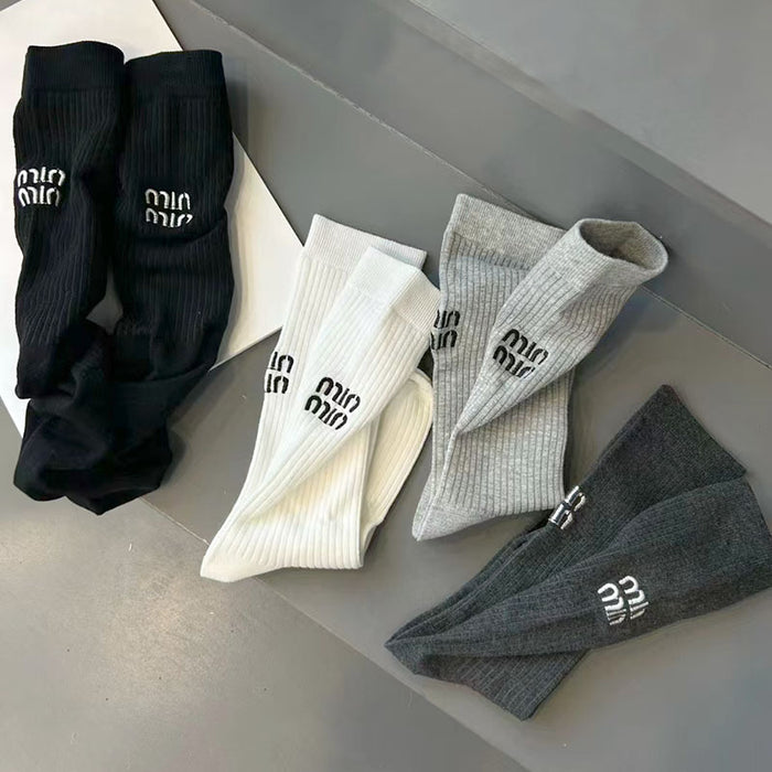 Wholesale Socks trend boneless mid tube women's socks long tube stacked socks