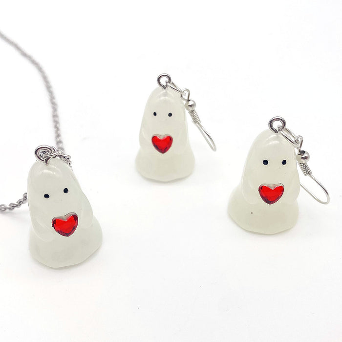Wholesale  Earrings Luminous Ghost Pumpkin Corn Sugar Pendant Necklace  Jewelry