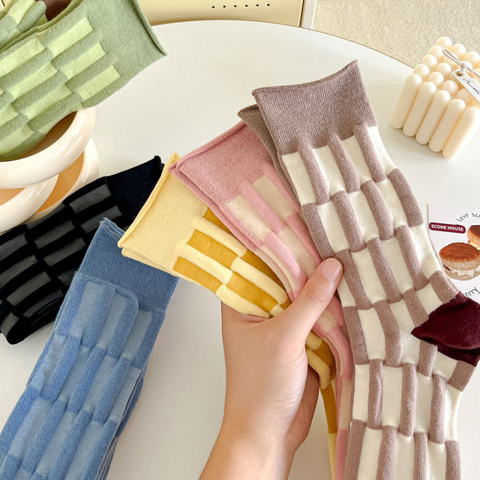 Wholesale Socks, mid tube socks, boneless three-dimensional socks, cotton