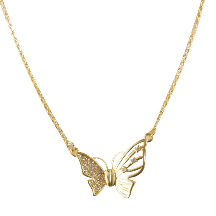Wholesale Diamond Magnetic Butterfly Necklace Clavicle Chain Elegant Personalized Necklace Chain