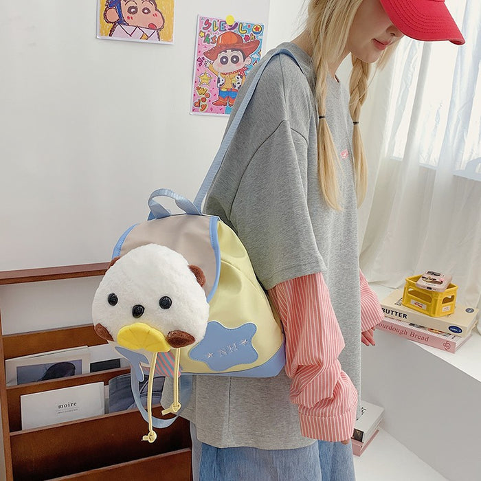 Wholesale Cute Plaid Shell Dog Large Capacity Cartoon Backpack