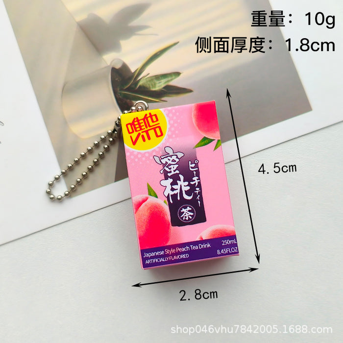 Wholesale Simulated boxed beverage bead chain pendant