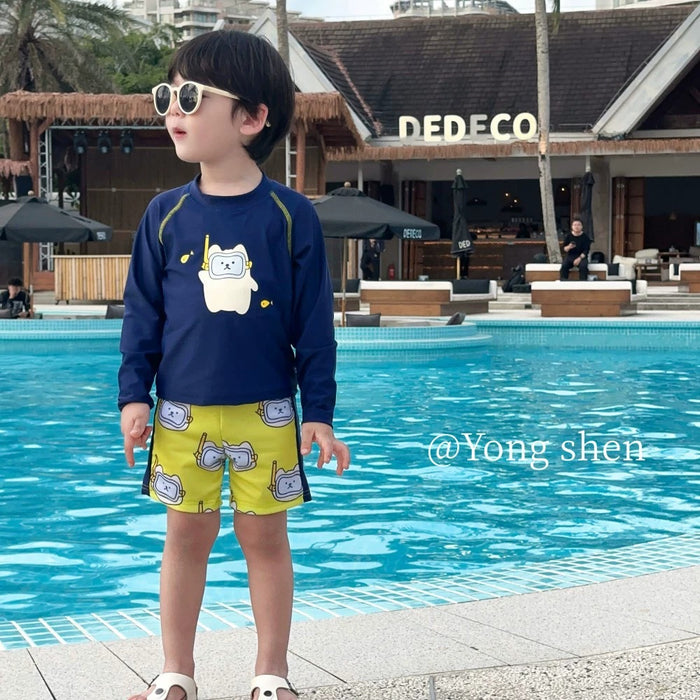 Wholesale Long sleeved sun protection swimsuit, split body quick drying swimsuit, vacation swimsuit