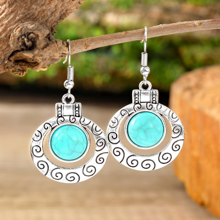 Wholesale Bohemian Vintage Drop Alloy Earrings Women' s Fashion Jewelry Accessory MOQ≥2