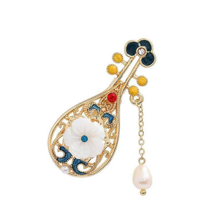 Wholesale Vintage pearl brooch with elegant temperament and pin accessories