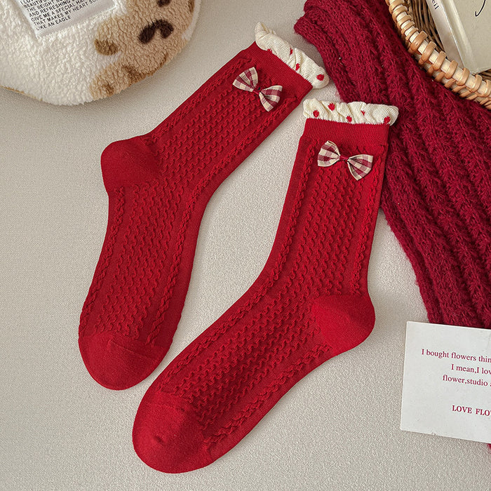 Wholesale Socks, mid tube socks, autumn cute cartoon cotton socks