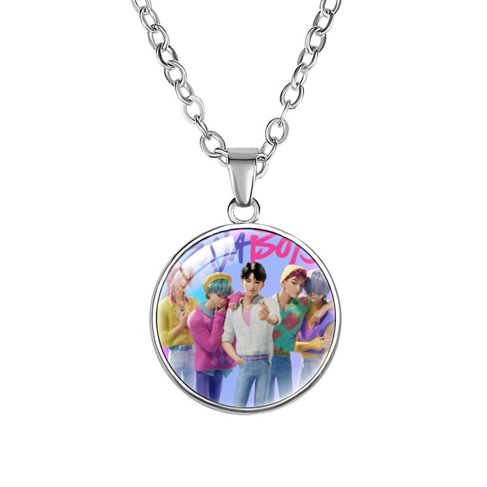 Wholesale KPOP Anime Crystal Pendant choker necklace