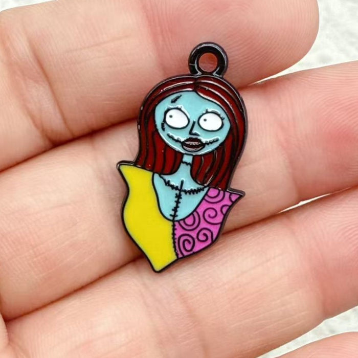 Wholesale 10pcs  Series DIY Festival Decorations Witch Pendant Tombstone Hair Tie Spray-Painted Pumpkin Hanging Ornament