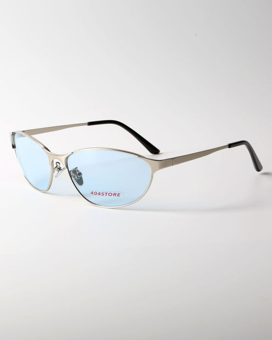 Wholesale Outdoor sports sunglasses with futuristic metal and silver edges, high-end sunglasses