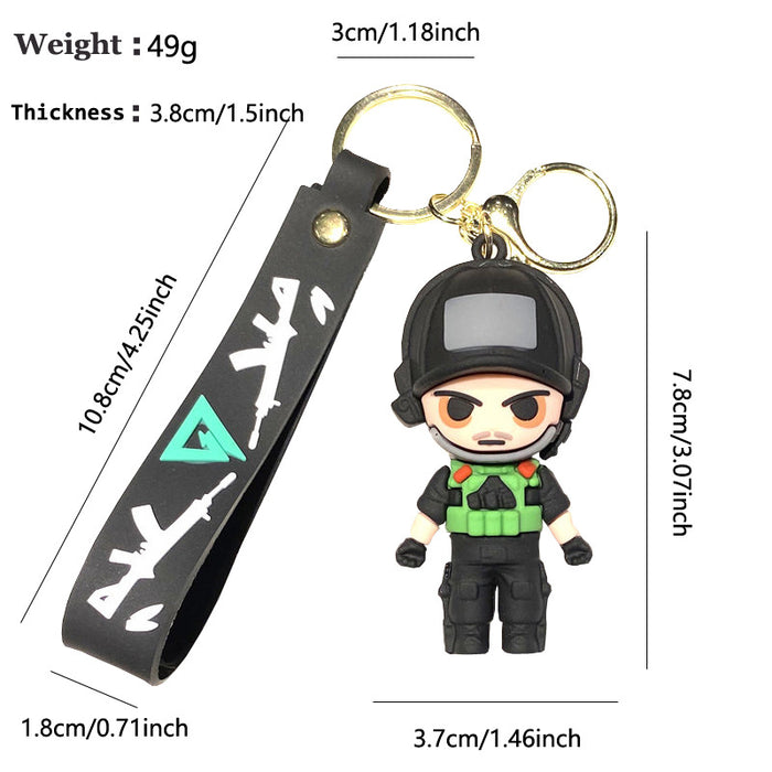 Wholesale Doll Figurine Student Bag Charm Keychain