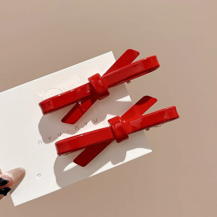 Wholesale  Red Hairpin Women's Traceless One-word Duckbill Clip Front Fringe Clip Side Broken Hair Hairpin Headwear