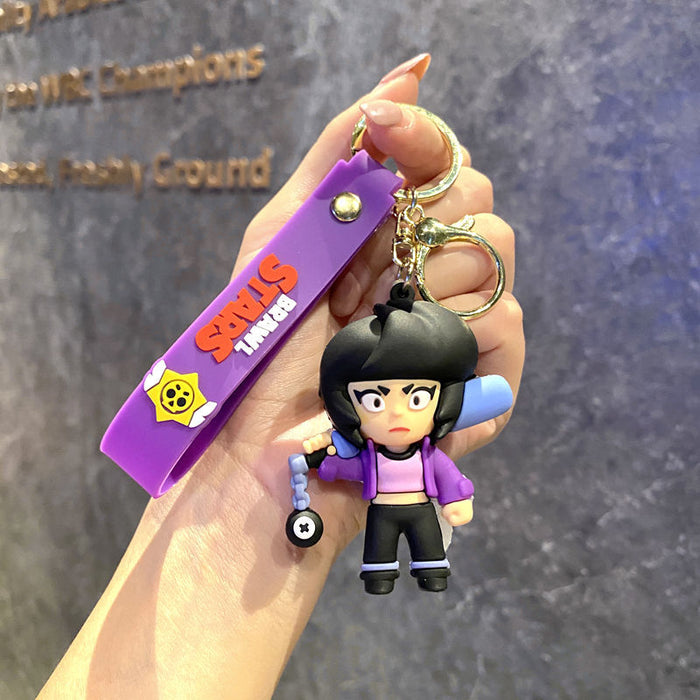 Wholesale  cartoon pvc doll car key chain Cute Keychain