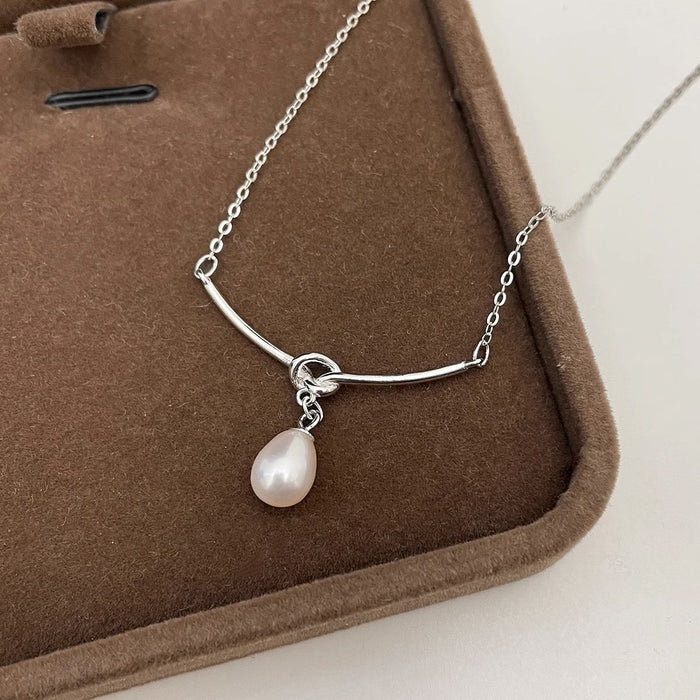 Wholesale Pearl Knot Necklace Chain Elegant Fashion Jewelry