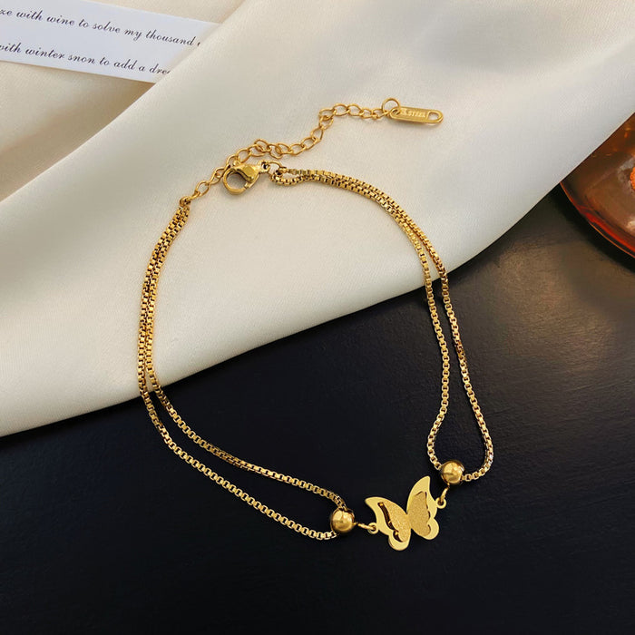 Wholesale Butterfly anklet women's gold new fashion foot chain