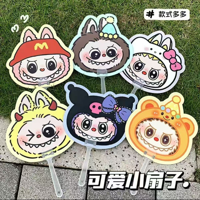 Wholesale Cute Cartoon Fan Portable Hand Fan Summer Round Fan Student Supplies