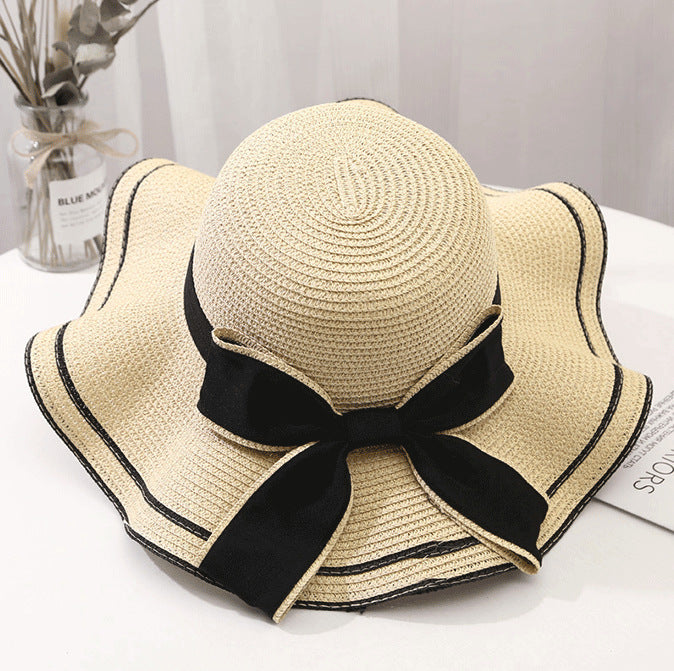Wholesale Hat women's summer fashion hat UV-proof versatile travel seaside beach straw hat
