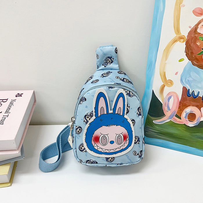 Wholesale Cute cartoon chest bag for children, fashionable crossbody bag, casual backpack, travel small chest bag