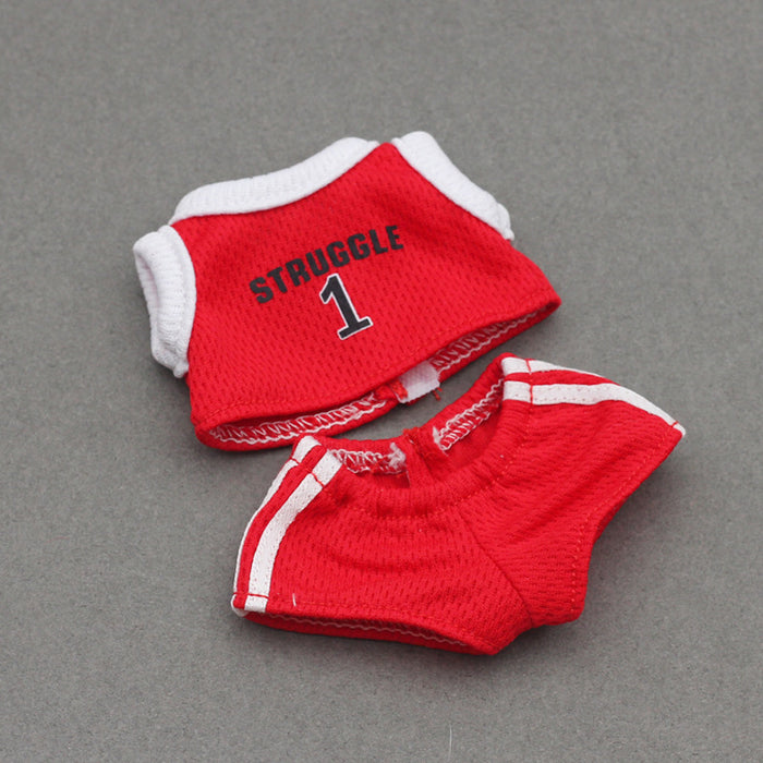 Wholesale 17cm  Baby Clothes Basketball Clothes Basketball Uniform Macaron Jersey First and Second Generation Universal Practical Doll