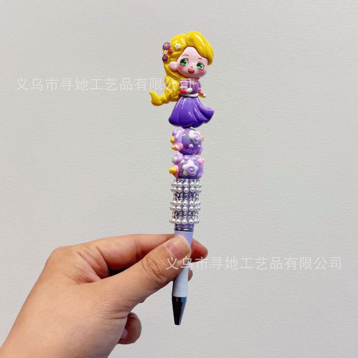 Wholesale Cartoon Rotating Gel Pen Cute Beaded Pen Student