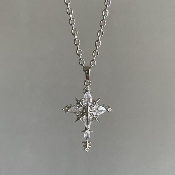 Wholesale Cross  Necklace Four Mans Star Necklace Chain