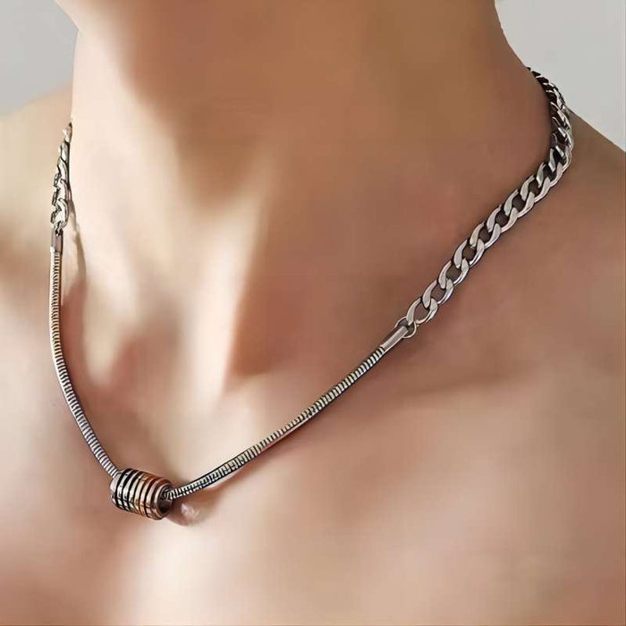 Wholesale Titanium steel necklace pendant, rotating pendant, necklace accessory, couple rainbow pendant