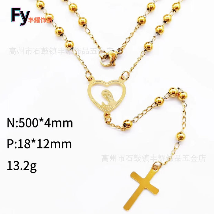 Wholesale Gold collarbone chain stainless steel cross necklace