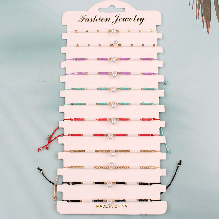 Wholesale Hand woven bead string bracelet for couples