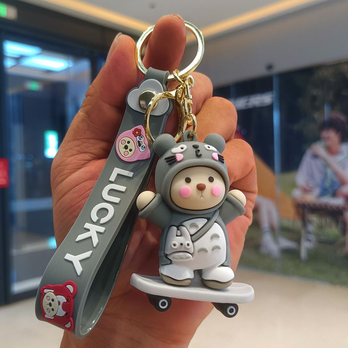 Wholesale Cartoon Silicone Doll Keychain JDC-KC-KuangK034