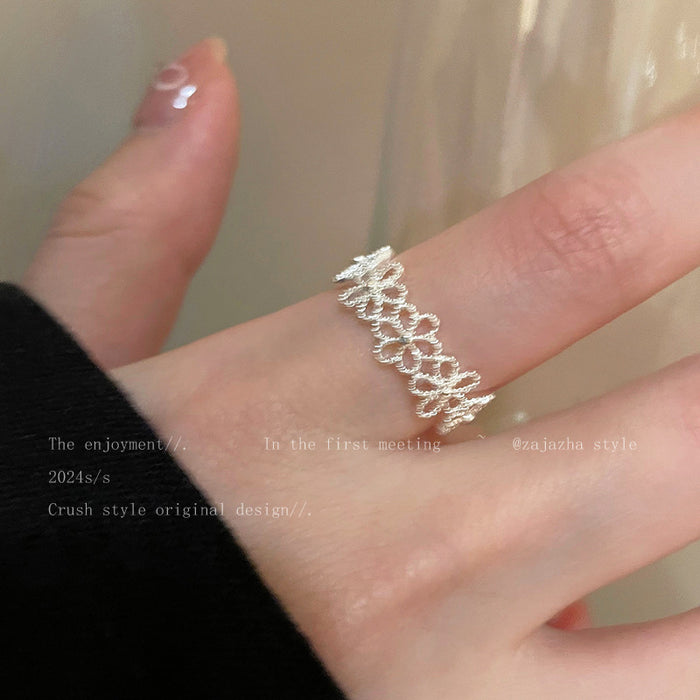 Wholesale Flower Ring Opening Adjustable plain Ring Finger Ring