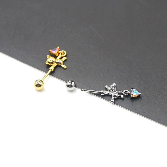 Wholesale Titanium Steel Ear Earrings Niche Light Luxury Ear Nail