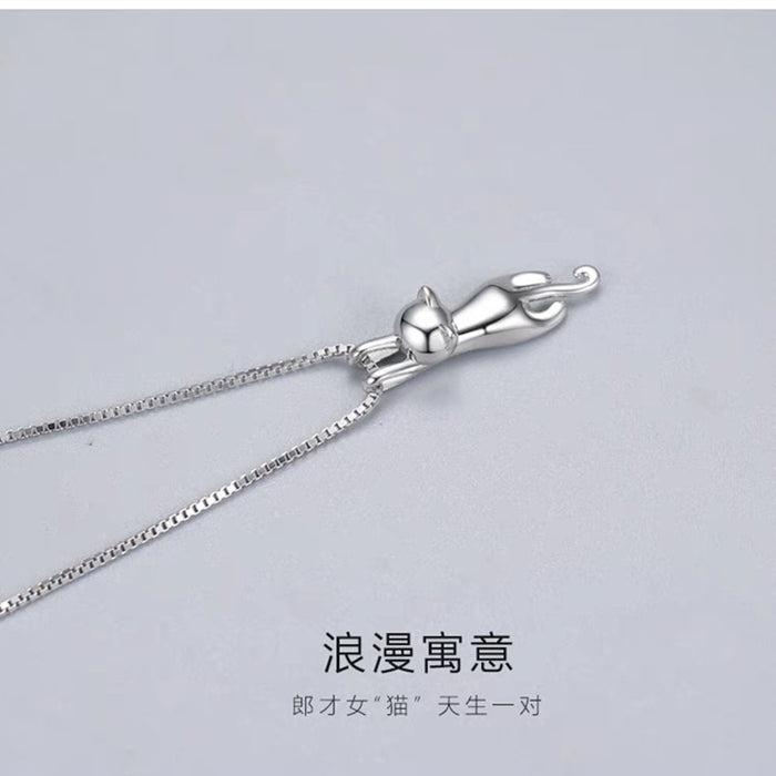 Wholesale Original niche creative plain silver necklace fashion gift simple pendant accessory