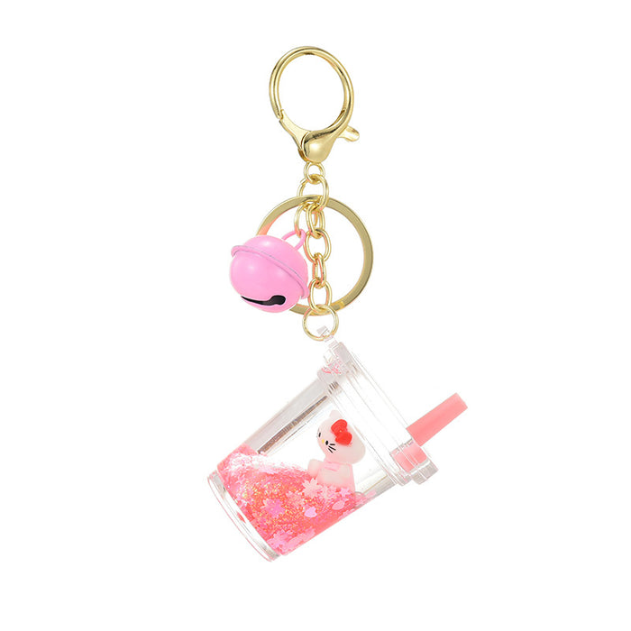 Wholesale Quicksand Bottle Cartoon Kitten Keychain