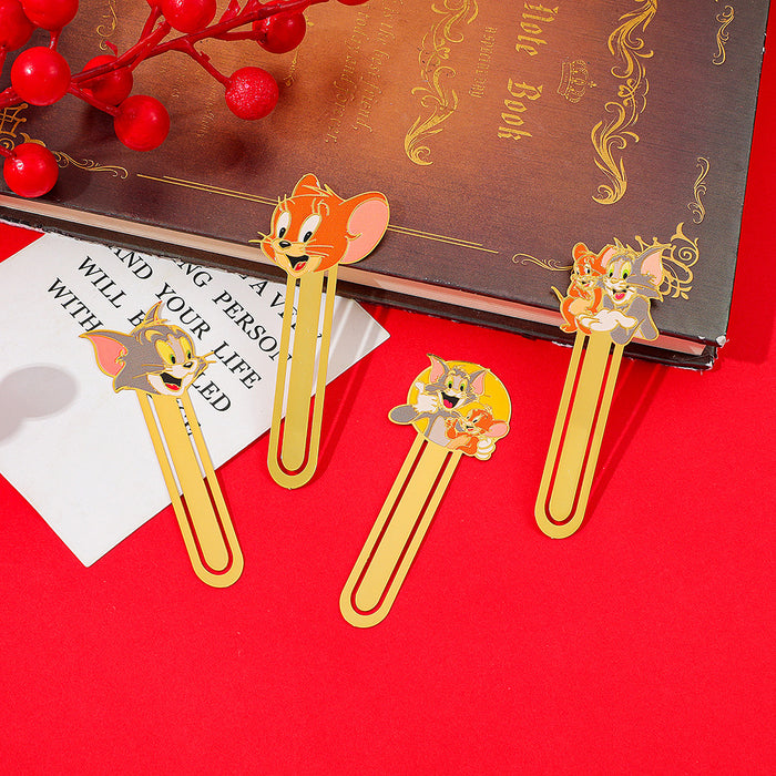 Wholesale Cartoon metal minimalist cute bookmark stationery souvenir