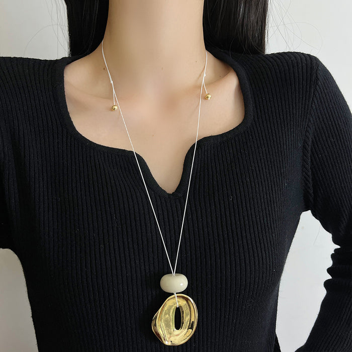 Wholesale Pendant necklace, light luxury, niche, high-end, long sweater chain accessory