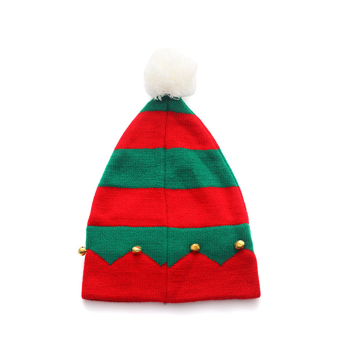 Wholesale  bell ball Christmas hat  knitted wool hat