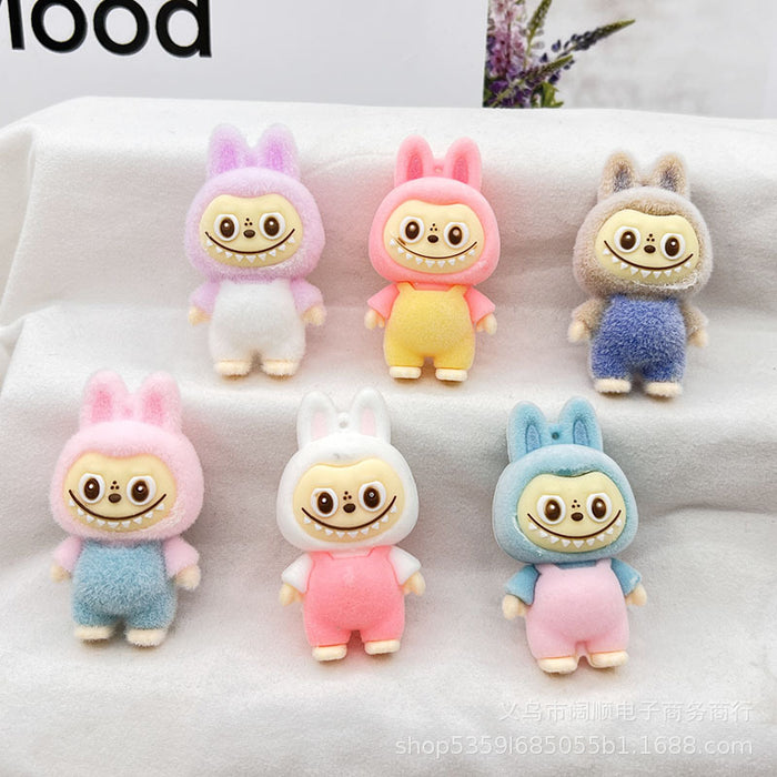 Wholesale Flocked Sitting Plush Little Sheep Keychain Pendant Plush Little Sheep Accessory Clog Doll Accessory